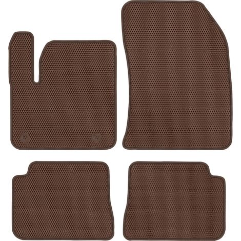 Peugeot e-208 à partir de 2020. Tapis de sol dédiés - EVA alvéolé marron (1/5)