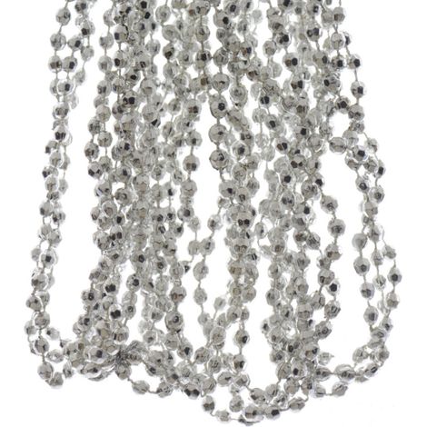 Weihnachts-Diamantgirlande Silver silberfarben 2,7 Meter - Kunststoff