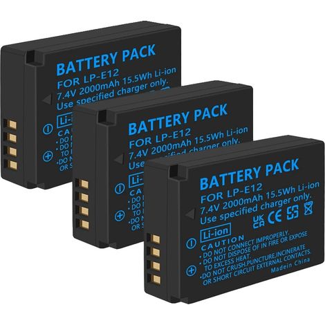 Wiederaufladbare Batterie, LCD-Dual-Ladegerät, Schnellladung, 3 Stück Batterie (1/2)