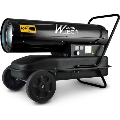 Warm Tech – Canon à chaleur diesel 30 KW – Débit d'air 720 m³/h – Thermostat intégré – Pour chantiers humides et espaces ventilés (1/5)