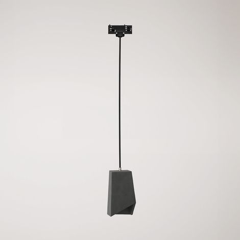Creative Cables - Suspension sur rail avec abat-jour en béton Prisma - Ampoule incluse