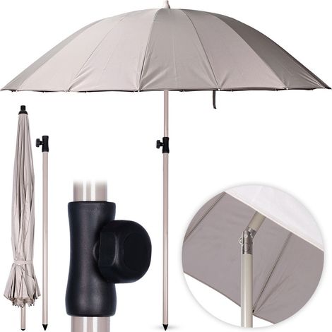 Ombrellone da giardino grigio regolabile 190 cm
