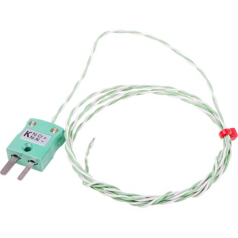 Thermocouple type K Ø 7/0.2mm, +250°C max à Fiche mâle miniature ( Prix pour 1 )