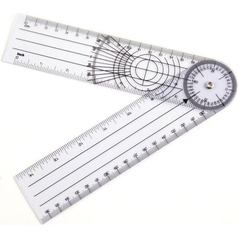 Physiotherapie-Goniometer, professioneller 360-Grad-Mehrfach-Linealwinkel 14 Zoll medizinische Wirbelsäule (1/4)