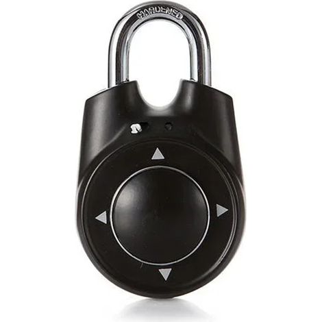 Candado de combinación direccional SmartGuard Travel Security para gimnasio, color negro.