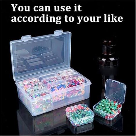Boîte À Perles - Boîte De Rangement Transparente En Plastique - Pour Bijoux Artisanat Et Petits Objets - Lot De 26 Pièces (1/4)