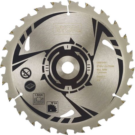 Lame Scie Circulaire 184mm - CSB184A1-24 Dents, Coupe Rapide, Ultra Fine, R18CS7 (1/3)