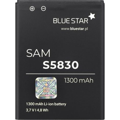 Bluestar Akku Ersatz kompatibel mit Samsung S5830 Galaxy Ace 1300 mAh Austausch Batterie Accu EB494358VU (1/4)