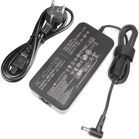 150W 20V 7.5A AC Adaptateur Chargeur ADP-150CH B A18-150P1A Compatible pour G531GT G731GT FX505GT FX705GT FX505DD FX505DT FX505DU FX705DD FX705DT FX705DU Alimentation pour Ordinateur Portable (1/5)