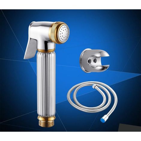 Pommeau de douche pressurisé à jet de cuivre à main (tête de type B + douchette à main de 1,5 m + base en alliage) (1/5)
