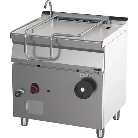 Sauteuse basculante manuelle à gaz 50 l fond en acier REDFOX - BR 70/80 G - REDFOX
