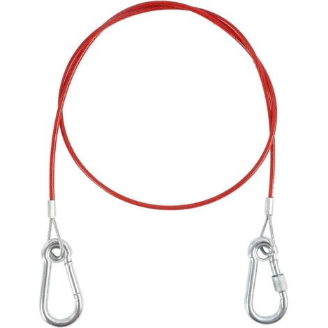 Câble de sécurité pour remorque et caravane, 1m, acier, 150kg (1/5)