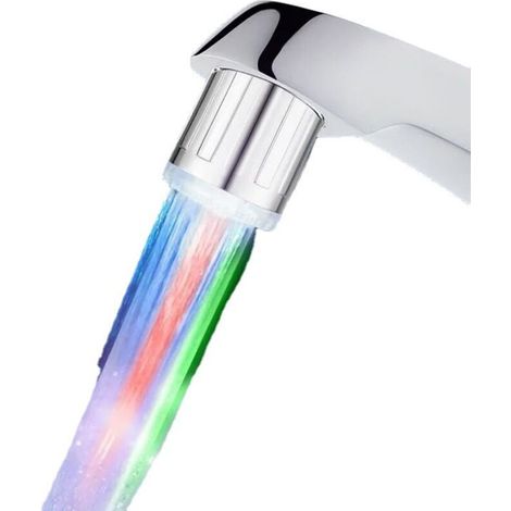 Farbverlauf-Wasserhahn mit temperaturabhängiger LED-Beleuchtung – Zeigt die Wassertemperatur durch Farbwechsel (Blau für kalt, Rot für heiß) an