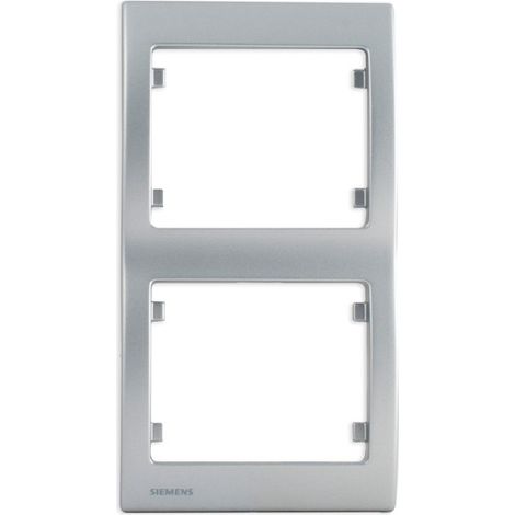 SIEMENS DELTA IRIS PLAQUE DOUBLE VERTICALE SILVER SIE267044 (1/2)