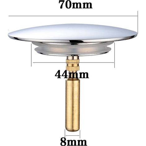 Bouchon de baignoire en laiton pour vidage de baignoire, 70mm, 1pc (1/4)
