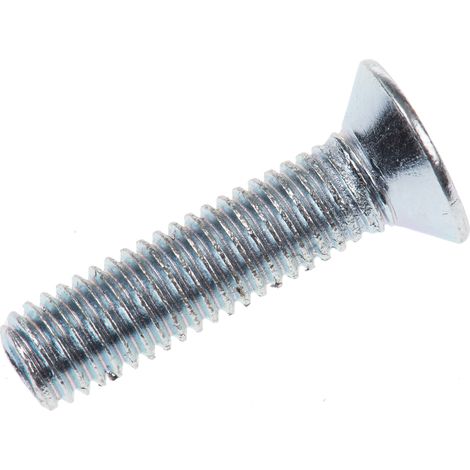 Vis à métaux RS PRO M5 à tête Fraisée Pozidriv en Acier, 20mm ( Prix pour Sachet de 100 )