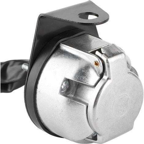 Isceau Attelage 7 Broches Priserque Câble de Connecteur de Remorque de 2 M avec Broche Prise Européenne, Adaptateur de Prise de Câblage en Cuivre + Aluminium, Adaptateur RV pour (1/4)