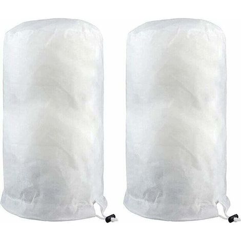 Voile d'hivernage,2 Pièces Voile D'hivernage Plante 140×200cm Blanc, Housse de Protection pour Plantes, Housse D'hivernage Arbre, Voile Hivernage avec Tirette, Jardin Vegetaux Sac Hiver Tomate T (1/4)
