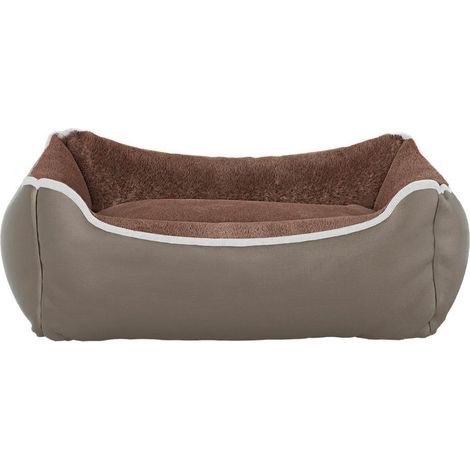 Cuccia Imbottita per Cani e Gatti 44x34x15cm in Poliestere Nuvola Beige (1/5)