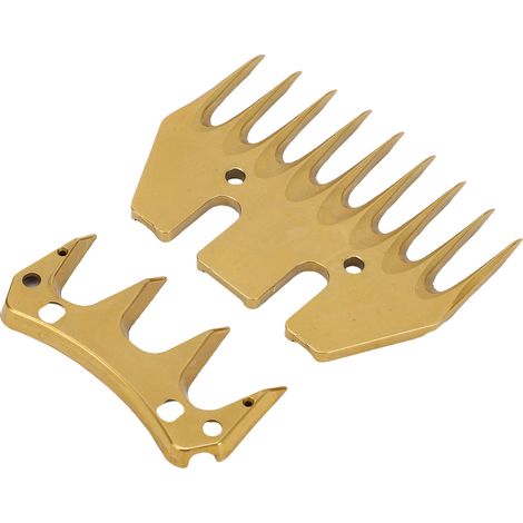 Lames de tondeuse à moutons électrique or droites 9 dents espacement 10mm rechange pour tonte laine épaisse (1/5)