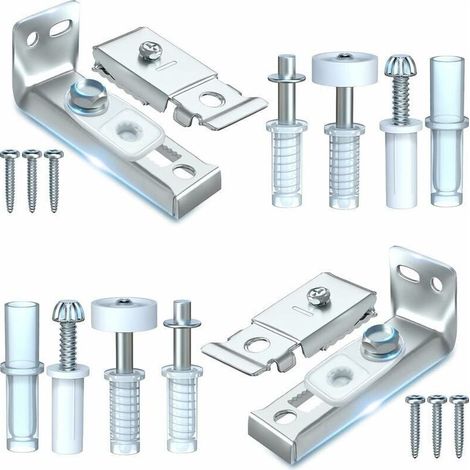 Kit Réparation Porte Pliante 2 Pièces Rechange Support Pivot Roue Porte Placard Coulissant (1/4)