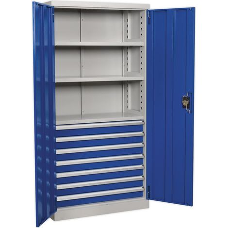 Sealey Industrial Cabinet 7 Drawer 3 Shelf 1800mm APICCOMBO7 (1/5)