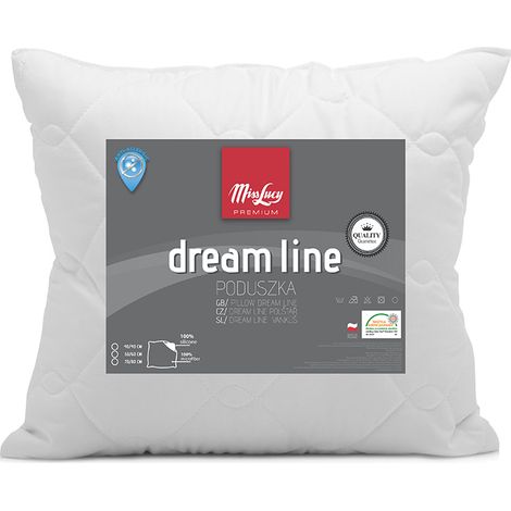 Almohada de silicona DREAM LINE blanca de 40x40 cm.