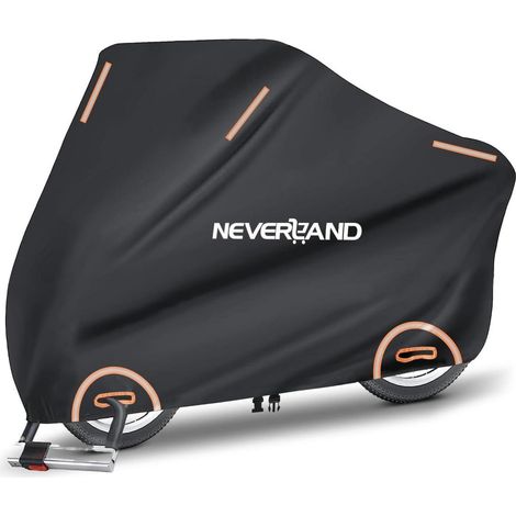 Motorrad Abdeckplane XL Wasserdicht Sonnenschutz 210D Oxford Schwarz mit Verschlusslöchern (1/5)