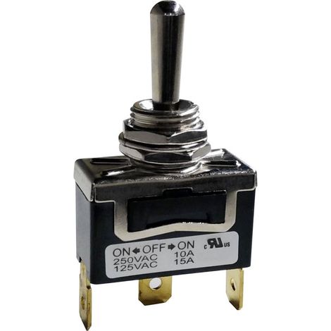 Interrupteur à levier RS PRO, On-Off-On, 1RT, 10 A ( Prix pour 1 )