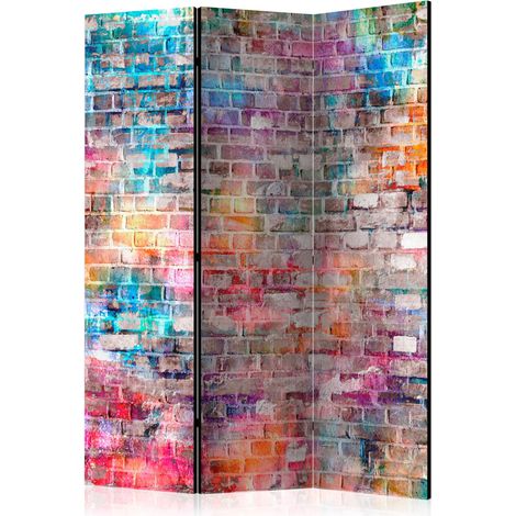 Paravento - Colourful Brick [Room Dividers] - 135x172 (1/4)