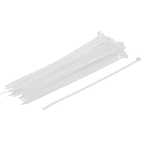 Assortiment de Colliers Blanc 4,8 x 250 mm - 50 pcs - Fixation Pratique et Résistante - D-Work (1/5)