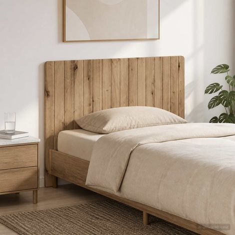vidaXL Wall-Mounted Headboard ZWOLLE Artisan Oak Engineered Wood (1/5)