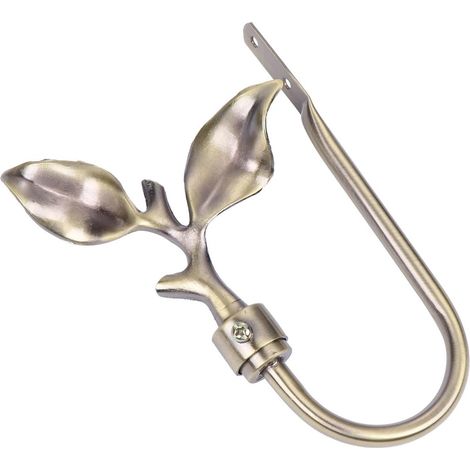 Wall Hooks Decorative Metal Curtain Tiebacks Green Leaf