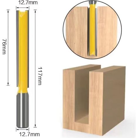 76mm - Wood Router Bit Extra-long Router Bit Straight Drill Bit