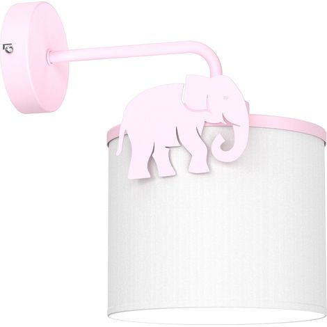 Applique murale Sweet blanc abat-jour rose E27 15W Luminex
