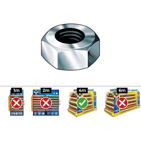 Celo 9344 Écrous hexagonaux acier zingué argenté 1000 unités