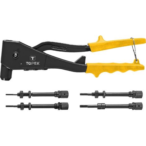 RIVETTATRICE PER INSERTI FILETTATI M3/M6 - TOPEX - IN VALIGETTA - BUSSOLE FILETTATE (1/2)