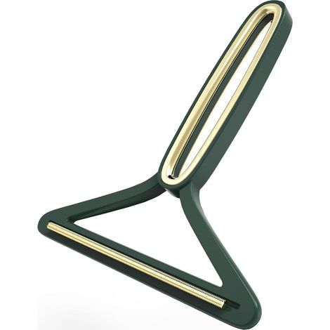2 en 1 Enlever les poils à double face pour animaux domestiques, brosse à poils chat et chien, portable pour tapis de voiture, canapé, lit, meubles, vert (1/5)