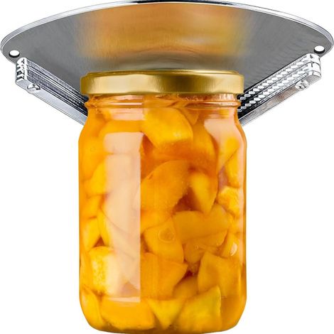 Ouvre-bocal sous armoire seniors mains faibles outil retrait couvercle monté sans effort adapté bocaux bouteilles (1/5)