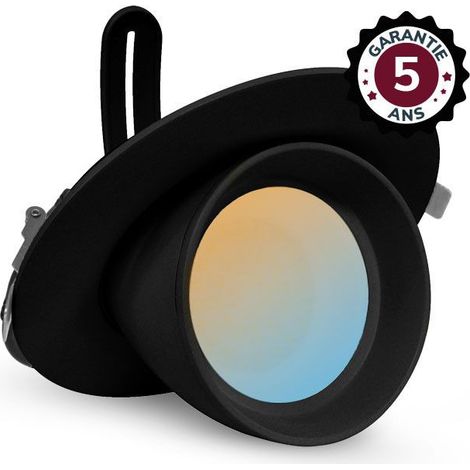 Spot LED Escargot Rotondo Inclinabile e Orientabile Nero 38W CCT – Garanzia 5 anni Miidex Lighting® (1/4)
