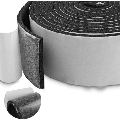 Joint Mousse Adhésif - 1 Rouleau - Néoprène Et CR - Isolation Thermique Et Phonique - Portes Fenêtres Meubles - Noir (1/5)