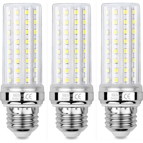 Lampadine LED a mais da 20W, equivalenti a lampadine a incandescenza da 150W, 2300 lm, bianco neutro 4000K, attacco a vite E27 Edison, 3 pezzi NPTERBL - Crezuo