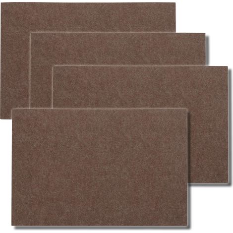 Set de Table 4 pièces ALIA, napperons 45 x 30 x 0,4 cm, Sets de Table en Feutre lavables, Marron (1/4)