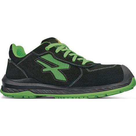 Chaussure de sécurité CANYON pointure 43 noire/verte S1P SRC ESD EN ISO 20345 mi