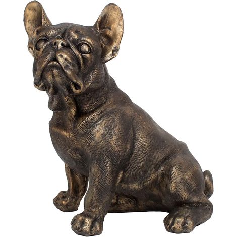 Signes Grimalt Hund Bulldogge Tiere Graue Hundefigur - 27x24x17cm