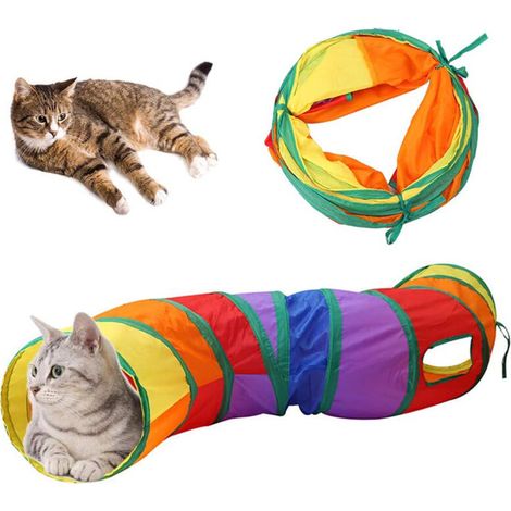 Tunnel Pour Chat ， Un Jouet Interactif Pour Chat Est Également Inclus ， Jouets Pour Chats ， Tunnels Pour Chat Pour Chats D'Intérieur ， Tube Pour Chat ， Pliable