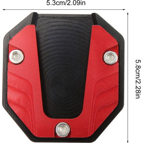 Coussin de plaque de béquille latérale pour moto Accessoire de support de béquille haute résistance Rouge (1/5)