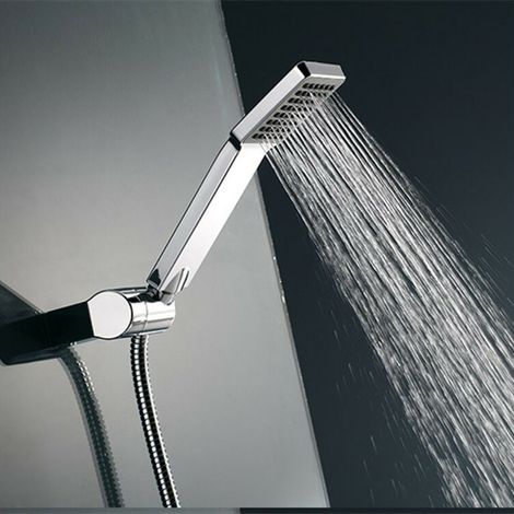 Pommeau de douche carré haute pression, type pluie, universel, économie d'eau pour salle de bain, facile à utiliser (1/4)