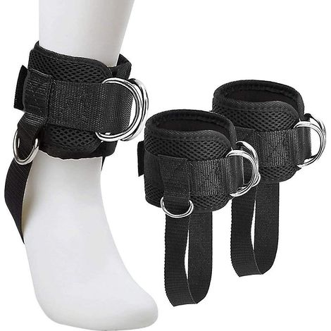 1 Pair Ankle Straps, Ankle Cuffs, D-ring Ankle Cuffs For Cable Machines, Comfortable Workout Ankle Belt, Adjustable Padded Work Out Cuffs For Kickback (1/4)