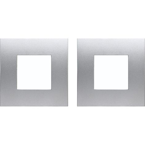 gloca Placche Plastica Compatibili Arké (2 Pezzi Silver, 2 Posti) (1/4)